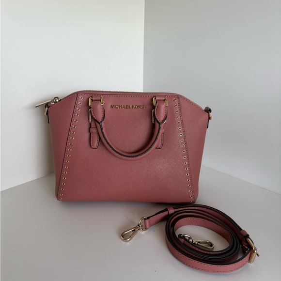 Michael Kors Ciara Rose Medium Satchel with Gold Grommets